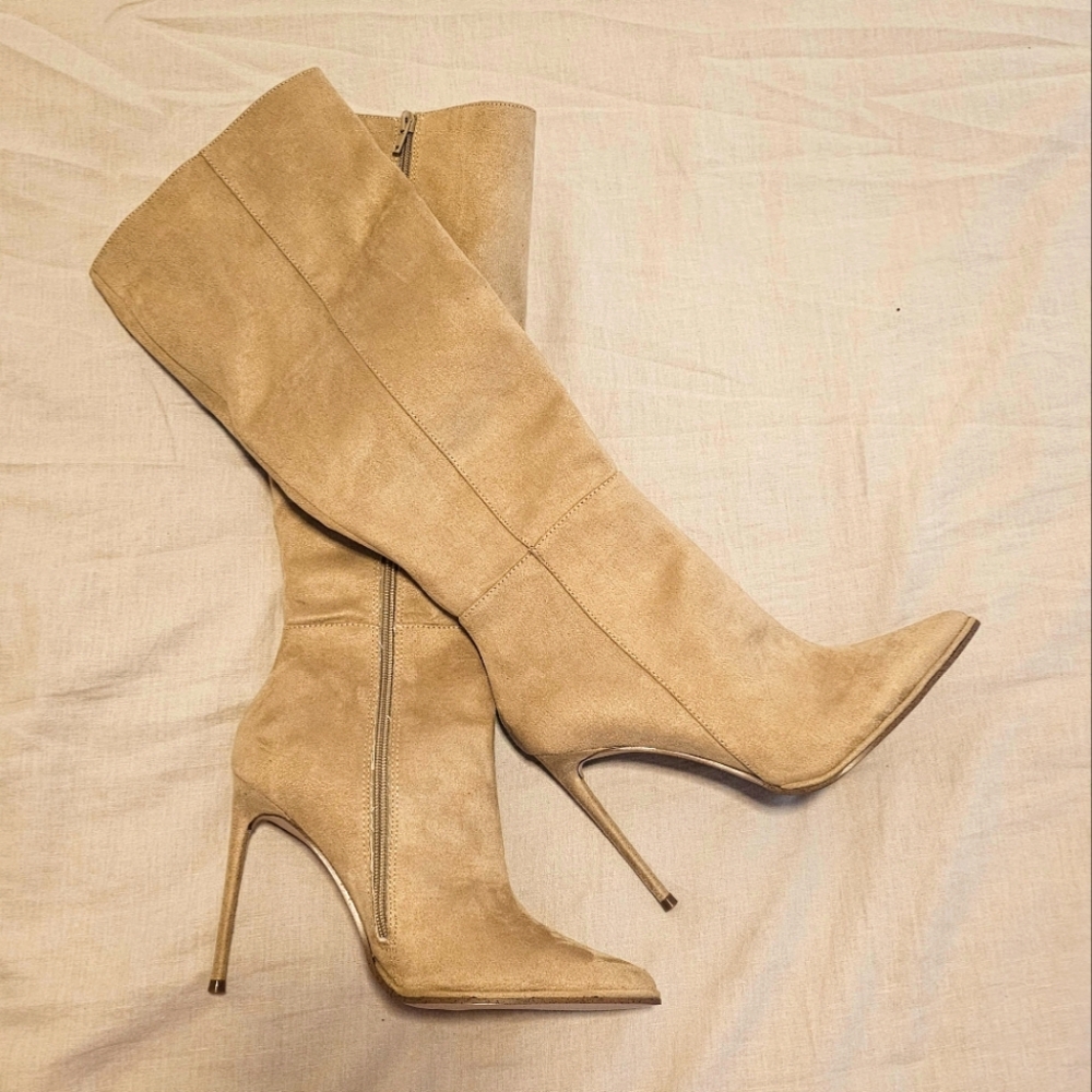 Steven Madden Suede Heel Boots